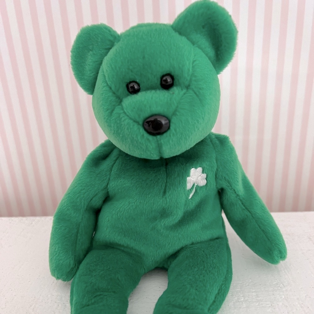 Beanie Baby green shamrock Erin Bear St. Patricks Day vintage ‘97 rare retired